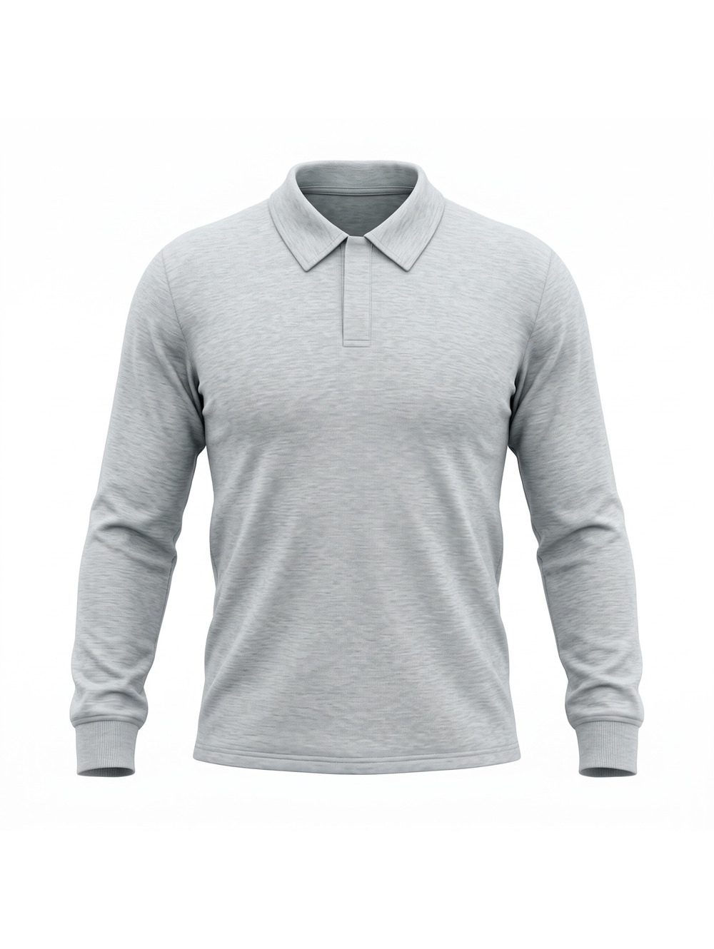 Long Sleeve Grey Polo